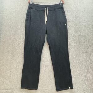 Polo Ralph Lauren Sweatpants Mens Medium Gray Fleece Pony Lounge String Hem